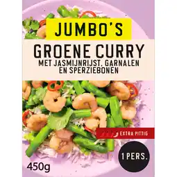 Jumbo Jumbo's Vriesverse Maaltijd Groene Curry 450g aanbieding