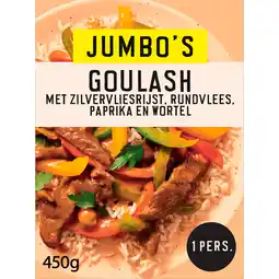 Jumbo Jumbo's Vriesverse Maaltijd Goulash 450g aanbieding