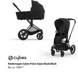 Van Asten BabySuperstore Kinderwagen Cybex Priam Sepia Black/Black aanbieding