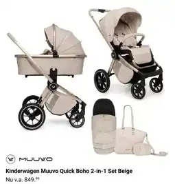 Van Asten BabySuperstore Kinderwagen Muuvo Quick Boho 2-in-1 Set Beige aanbieding