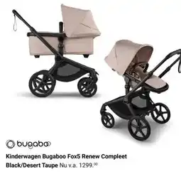 Van Asten BabySuperstore Kinderwagen Bugaboo Fox5 Renew Compleet Black/Desert Taupe aanbieding