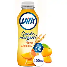 Jumbo Vifit Goedemorgen! Drinkzuivel Perzik/Abrikoos 400 ml aanbieding