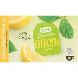 Jumbo Jumbo Groene Thee Citroen Voordeel 40 Stuks aanbieding