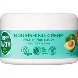 Etos Happy Earth 100% Natural Nourishing Body Cream 200ml aanbieding