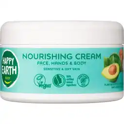 Etos Happy Earth 100% Natural Nourishing Body Cream 200ml aanbieding