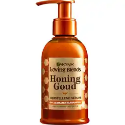 Etos Garnier Loving Blends Honing Goud Herstellend Haarserum 115 ML aanbieding