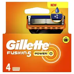 Etos Gillette Fusion5 Power Navulmesjes 4 Stuks aanbieding