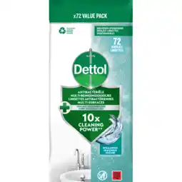 Jumbo Dettol Antibacteriële Schoonmaakdoekjes Oceaanfris 72 Stuks aanbieding