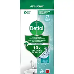 Jumbo Dettol Antibacteriële Schoonmaakdoekjes Oceaanfris 72 Stuks aanbieding