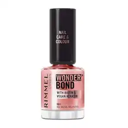 Etos Rimmel London Wonder'Bond Care+Color Nagellak - Roze - 001 No Muss No Fuss aanbieding