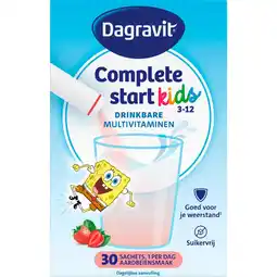 Etos Dagravit Complete Start Kids Multivitamine Aardbei 30 stuks aanbieding