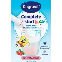 Etos Dagravit Complete Start Kids Multivitamine Aardbei 30 stuks aanbieding