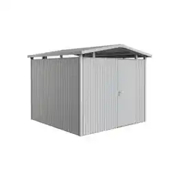 Praxis Biohort Metalen Tuinhuis Panorama - Zilver Metallic - 273x278cm - Enkele Deur aanbieding