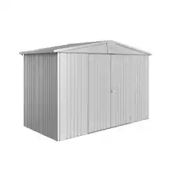 Praxis Biohort Metalen Tuinhuis Europa - Zilver Metallic - 316x156cm - Dubbele Deur aanbieding