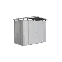 Praxis Biohort Metalen Tuinhuis Panorama - Zilver Metallic - 273x158cm - Dubbele Deur aanbieding