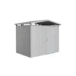 Praxis Biohort Metalen Tuinhuis Panorama - Zilver Metallic - 273x198cm - Enkele Deur aanbieding