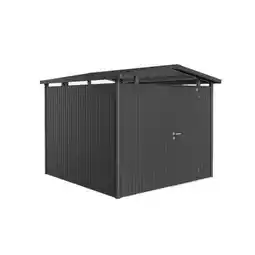 Praxis Biohort Metalen Tuinhuis Panorama - Donkergrijs Metallic - 273x278cm - Enkele Deur aanbieding