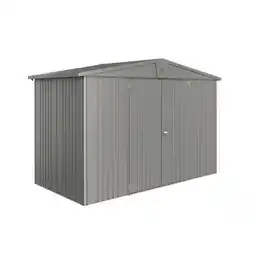 Praxis Biohort Metalen Tuinhuis Europa - Kwartsgrijs Metallic - 316x156cm - Dubbele Deur aanbieding