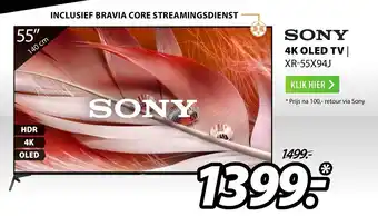 Expert SONY 4K OLED TV | XR-55X94J aanbieding