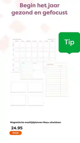 The Read Shop Magnetische maaltijdplannen Moyu uitwisbaar aanbieding