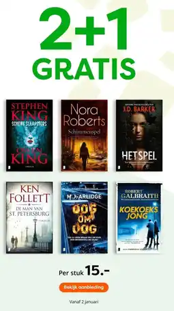 The Read Shop STEPHEN KING , Nora Roberts, J.D. BARKER , KEN FOLLETT, M.J. ARLIDGE ,ROBERT GALBRAITH . aanbieding