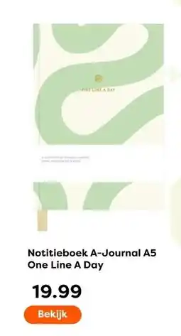 The Read Shop Notitieboek A-Journal A5 One Line A Day aanbieding