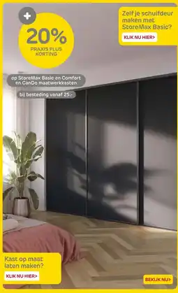 Praxis op StoreMax Basic en Comfort en Can Do maatwerkkasten aanbieding