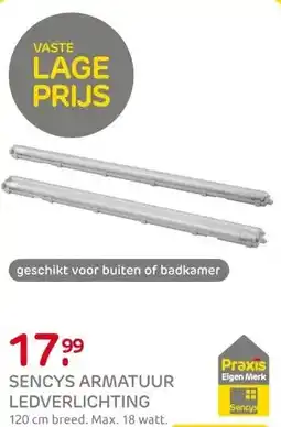 Praxis Sencys waterdicht armatuur LED 120cm 18W aanbieding