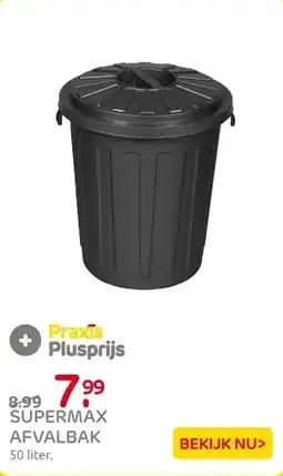 Praxis Supermax straatafvalbak 50L aanbieding