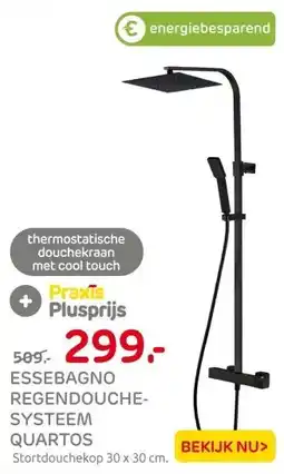 Praxis Essebagno Regendouche - Quartos - Zwart aanbieding