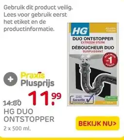Praxis HG Duo Ontstopper 2x500ml aanbieding