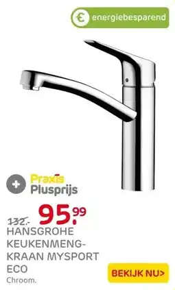 Praxis Hansgrohe keukenmengkraan MySport Eco aanbieding