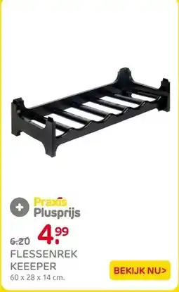 Praxis Kunststof flessenrek Keeeper 60x28x14 cm aanbieding