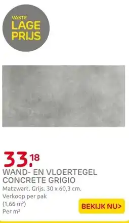 Praxis Natuursteenlook Tegel Concrete Grigio - aanbieding