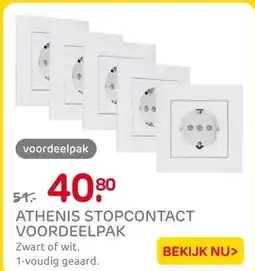 Praxis Kopp Athenis stopcontact 1-voudig geaard aanbieding