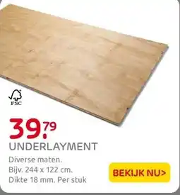 Praxis Underlayment T&G 122x244cm 18mm aanbieding