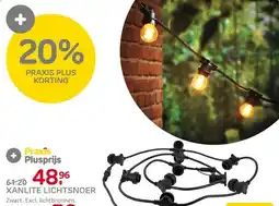 Praxis Xanlite uitbreidbaar lichtsnoer zwart aanbieding