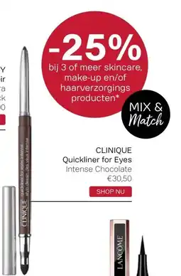 Pour Vous CLINIQUE Quickliner for Eyes aanbieding
