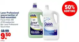 Makro Lenor Professional wasverzachter of Dash wasmiddel aanbieding