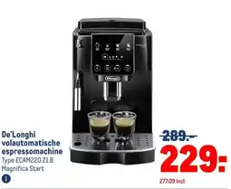 Makro De'Longhi volautomatische espressomachine aanbieding