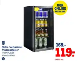Makro Metro Professional frisdrankkoeler aanbieding