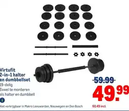 Makro Virtufit 2-in-1 halter en dumbbellset aanbieding