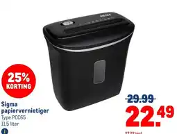 Makro Sigma papiervernietiger aanbieding