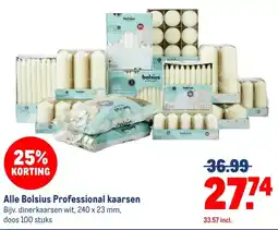 Makro Alle Bolsius Professional kaarsen aanbieding