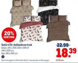 Makro Satin d'Or dekbedovertrek aanbieding
