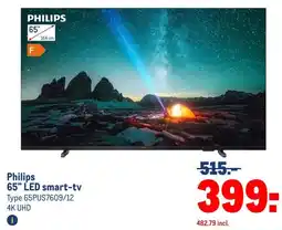 Makro Philips 65 LED smart-tv aanbieding
