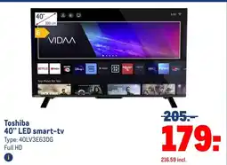 Makro Toshiba 40 LED smart-tv aanbieding