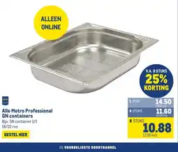 Makro Alle Metro Professional GN containers aanbieding