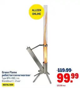 Makro Green Flame pellet terrasverwarmer aanbieding