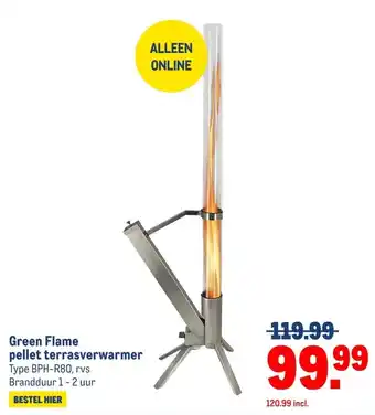 Green Flame pellet terrasverwarmer